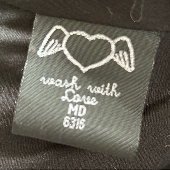 Hell Bunny Boned Corset Bustier Top Skull Floral Day of the Dead Gothic Size M - Picture 11 of 14